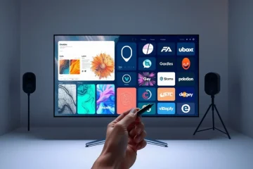 alt_text: A hand with a stylus directs an AI's creative flow over a vibrant digital mood board in a minimalist studio.