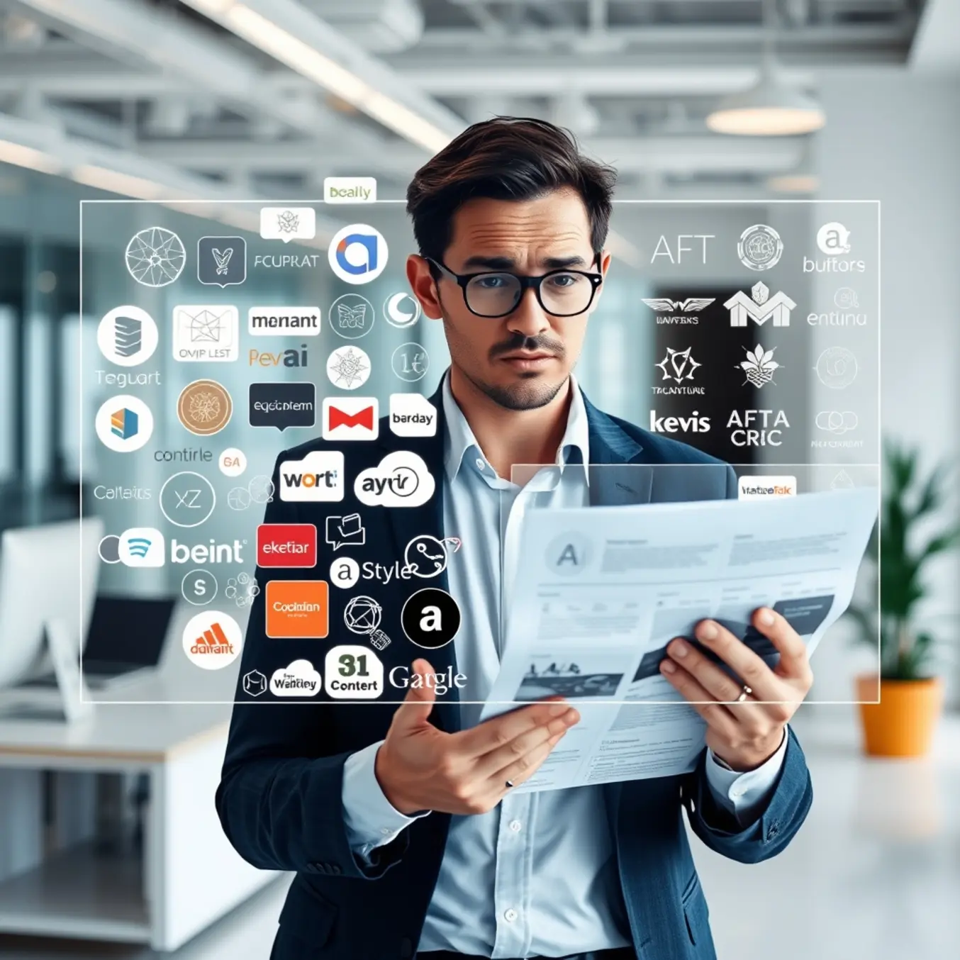 Frustrated professional watches AI transform their chaotic brand guide into a clean, cohesive system.